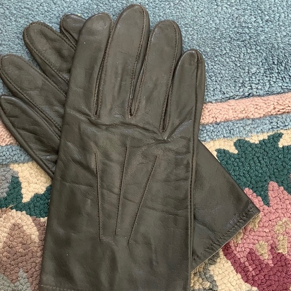 Vintage Men’s Deerskin Trading Post Leather Gloves. Size Large. Black - Picture 2 of 5